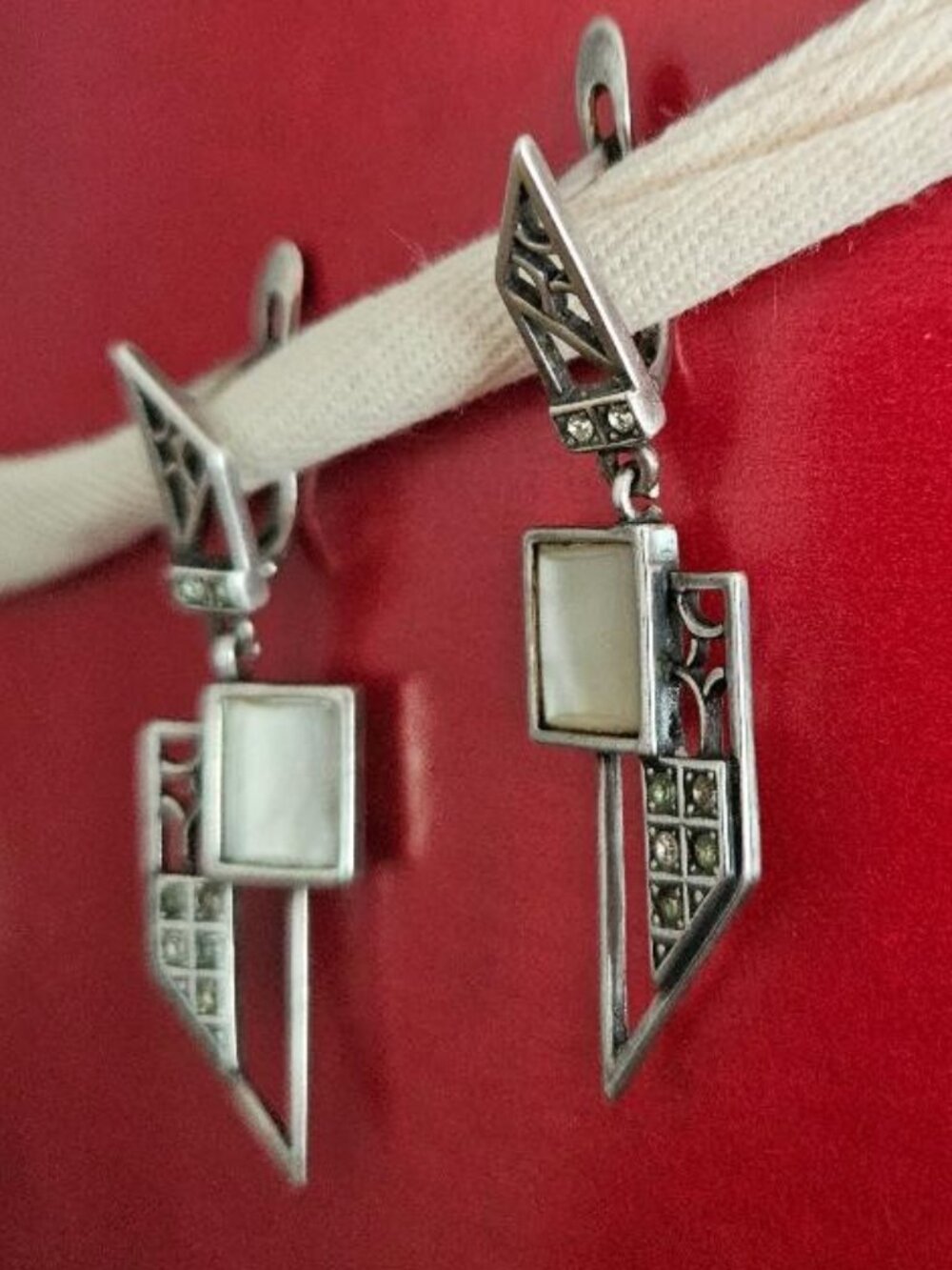 Mother of Pearl Silver Earrings